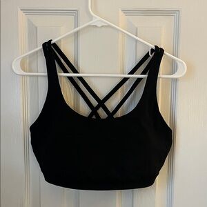 Lululemon Black Strappy Women's Sports Bra